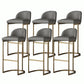 Glam Faux Leather Counter Height Stool Metal Bar Stool Bar Stool with Footrest 6 Piece Set Clearhalo 'Bar Furniture' 'Bar Stools' 'bar_stools' 'furn' 'furn_bar_stools' 'Furniture' 'Kitchen & Dining Furniture' 5617727