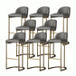 Glam Faux Leather Counter Height Stool Metal Bar Stool Bar Stool with Footrest 8 Piece Set Clearhalo 'Bar Furniture' 'Bar Stools' 'bar_stools' 'furn' 'furn_bar_stools' 'Furniture' 'Kitchen & Dining Furniture' 5617729