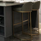 Glam Faux Leather Counter Height Stool Metal Bar Stool Bar Stool with Footrest Clearhalo 'Bar Furniture' 'Bar Stools' 'bar_stools' 'furn' 'furn_bar_stools' 'Furniture' 'Kitchen & Dining Furniture' 5617730