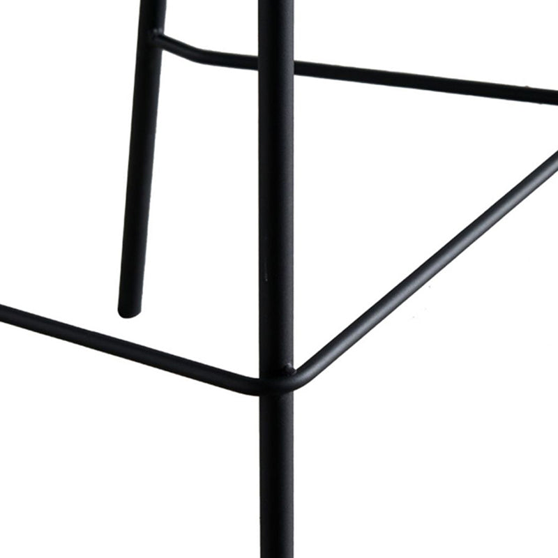 Moderne plastic voorgevormde stoel voetsteun metalen basiskruk voor woonkamer