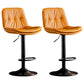 Modern Metal Stool Faux Leather Footrest Stool Adjustable Height in Matte Finish Orange Black 2 Piece Set Clearhalo 'Bar Furniture' 'Bar Stools' 'bar_stools' 'furn' 'furn_bar_stools' 'Furniture' 'Kitchen & Dining Furniture' 5617810