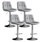 Modern Metal Stool Faux Leather Footrest Stool Adjustable Height in Matte Finish Light Gray Chrome 4 Piece Set Clearhalo 'Bar Furniture' 'Bar Stools' 'bar_stools' 'furn' 'furn_bar_stools' 'Furniture' 'Kitchen & Dining Furniture' 5617831