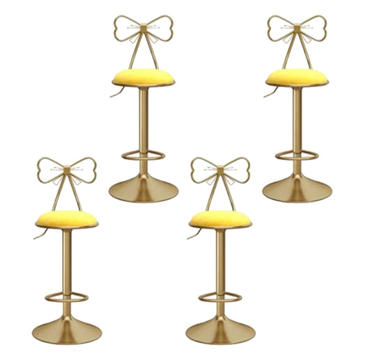 Glam Round Bar & Counter Stool Metal Verstelbare Teller met schakel met draaikolk