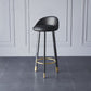 Glam Metal Barstool Fabric Counter Stool in Matte Finish for Home Black 1 Piece Clearhalo 'Bar Furniture' 'Bar Stools' 'bar_stools' 'furn' 'furn_bar_stools' 'Furniture' 'Kitchen & Dining Furniture' 5617962