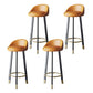 Glam Metal Barstool Fabric Counter Stool in Matte Finish for Home Orange Black 4 Piece Set Clearhalo 'Bar Furniture' 'Bar Stools' 'bar_stools' 'furn' 'furn_bar_stools' 'Furniture' 'Kitchen & Dining Furniture' 5618002