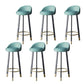 Glam Metal Barstool Fabric Counter Stool in Matte Finish for Home Dark Blue 6 Piece Set Clearhalo 'Bar Furniture' 'Bar Stools' 'bar_stools' 'furn' 'furn_bar_stools' 'Furniture' 'Kitchen & Dining Furniture' 5618013