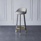 Glam Metal Barstool Fabric Counter Stool in Matte Finish for Home Light Gray 1 Piece Clearhalo 'Bar Furniture' 'Bar Stools' 'bar_stools' 'furn' 'furn_bar_stools' 'Furniture' 'Kitchen & Dining Furniture' 5618015