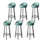 Glam Metal Barstool Fabric Counter Stool in Matte Finish for Home Blue 6 Piece Set Clearhalo 'Bar Furniture' 'Bar Stools' 'bar_stools' 'furn' 'furn_bar_stools' 'Furniture' 'Kitchen & Dining Furniture' 5618028