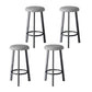 Glam Metal Barstool Fabric Counter Stool in Matte Finish for Home Silver Gray 4 Piece Set Clearhalo 'Bar Furniture' 'Bar Stools' 'bar_stools' 'furn' 'furn_bar_stools' 'Furniture' 'Kitchen & Dining Furniture' 5618042