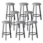 Glam Metal Barstool Fabric Counter Stool in Matte Finish for Home Silver Gray 8 Piece Set Clearhalo 'Bar Furniture' 'Bar Stools' 'bar_stools' 'furn' 'furn_bar_stools' 'Furniture' 'Kitchen & Dining Furniture' 5618044