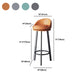 Glam Metal Barstool Fabric Counter Stool in Matte Finish for Home Clearhalo 'Bar Furniture' 'Bar Stools' 'bar_stools' 'furn' 'furn_bar_stools' 'Furniture' 'Kitchen & Dining Furniture' 5618046