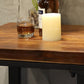 Industrial Square Solid Wood Bar Table Set 1/2/3/5 Pieces Counter Table with High Stools