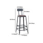 Industrial Square Solid Wood Bar Table Set 1/2/3/5 Pieces Counter Table with High Stools