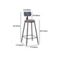 Industrial Square Solid Wood Bar Table Set 1/2/3/5 Pieces Counter Table with High Stools