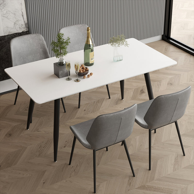 Modern 1/2/4/5/7 Pieces Dining Set Rectangle Stone Dining Table for Dining Room Kitchen Clearhalo 'Dining Room Sets' 'Dining Tables & Seating' 'dining_room_set' 'furn' 'furn_dining_room_set' 'Furniture' 'Kitchen & Dining Furniture' 5618165