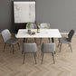 Modern 1/2/4/5/7 Pieces Dining Set Rectangle Stone Dining Table for Dining Room Kitchen 7 Pieces: Table, 6 Grey Chairs Clearhalo 'Dining Room Sets' 'Dining Tables & Seating' 'dining_room_set' 'furn' 'furn_dining_room_set' 'Furniture' 'Kitchen & Dining Furniture' 5618166