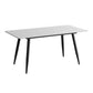 Modern 1/2/4/5/7 Pieces Dining Set Rectangle Stone Dining Table for Dining Room Kitchen White 55.1"L x 27.6"W Clearhalo 'Dining Room Sets' 'Dining Tables & Seating' 'dining_room_set' 'furn' 'furn_dining_room_set' 'Furniture' 'Kitchen & Dining Furniture' 5618168