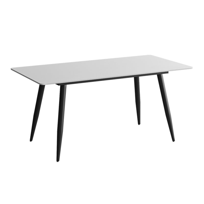 Modern 1/2/4/5/7 Pieces Dining Set Rectangle Stone Dining Table for Dining Room Kitchen White 55.1"L x 27.6"W Clearhalo 'Dining Room Sets' 'Dining Tables & Seating' 'dining_room_set' 'furn' 'furn_dining_room_set' 'Furniture' 'Kitchen & Dining Furniture' 5618168