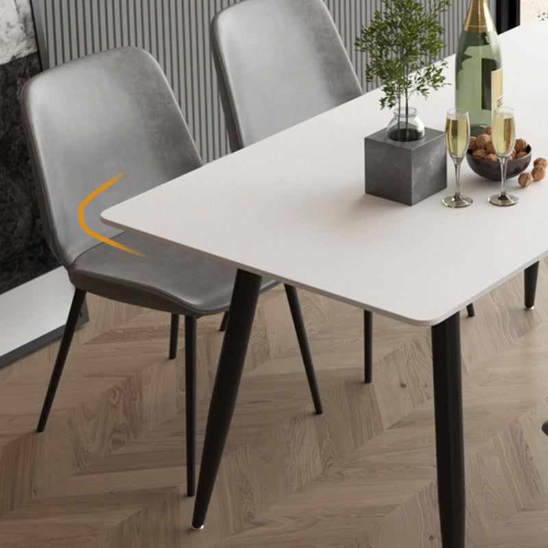 Modern 1/2/4/5/7 Pieces Dining Set Rectangle Stone Dining Table for Dining Room Kitchen Clearhalo 'Dining Room Sets' 'Dining Tables & Seating' 'dining_room_set' 'furn' 'furn_dining_room_set' 'Furniture' 'Kitchen & Dining Furniture' 5618170