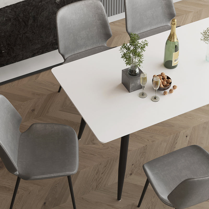 Modern 1/2/4/5/7 Pieces Dining Set Rectangle Stone Dining Table for Dining Room Kitchen Clearhalo 'Dining Room Sets' 'Dining Tables & Seating' 'dining_room_set' 'furn' 'furn_dining_room_set' 'Furniture' 'Kitchen & Dining Furniture' 5618171