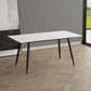 Modern 1/2/4/5/7 Pieces Dining Set Rectangle Stone Dining Table for Dining Room Kitchen Clearhalo 'Dining Room Sets' 'Dining Tables & Seating' 'dining_room_set' 'furn' 'furn_dining_room_set' 'Furniture' 'Kitchen & Dining Furniture' 5618173