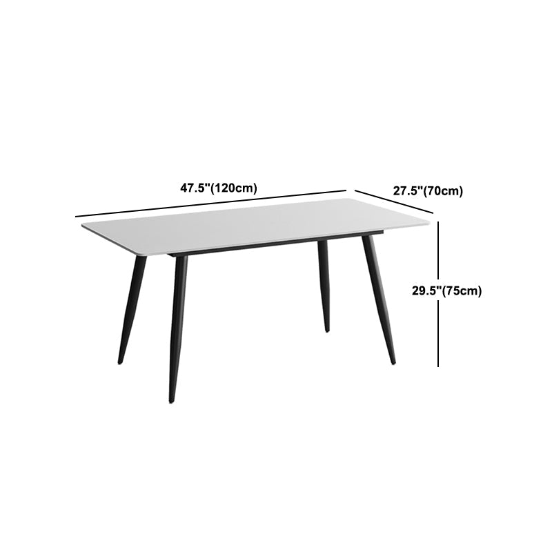 Modern 1/2/4/5/7 Pieces Dining Set Rectangle Stone Dining Table for Dining Room Kitchen Clearhalo 'Dining Room Sets' 'Dining Tables & Seating' 'dining_room_set' 'furn' 'furn_dining_room_set' 'Furniture' 'Kitchen & Dining Furniture' 5618179