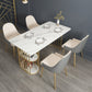 Nordic 1/2/4/5 Pieces Dining Set Rectangle Stone Dining Table for Dining Room 5 Pieces: Table, 4 Beige Chairs Clearhalo 'Dining Room Sets' 'Dining Tables & Seating' 'dining_room_set' 'furn' 'furn_dining_room_set' 'Furniture' 'Kitchen & Dining Furniture' 5618186