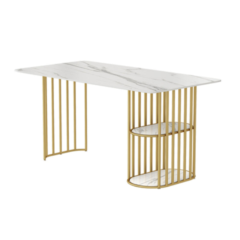 Nordic 1/2/4/5 Pieces Dining Set Rectangle Stone Dining Table for Dining Room White 70.9"L x 35.4"W Clearhalo 'Dining Room Sets' 'Dining Tables & Seating' 'dining_room_set' 'furn' 'furn_dining_room_set' 'Furniture' 'Kitchen & Dining Furniture' 5618189