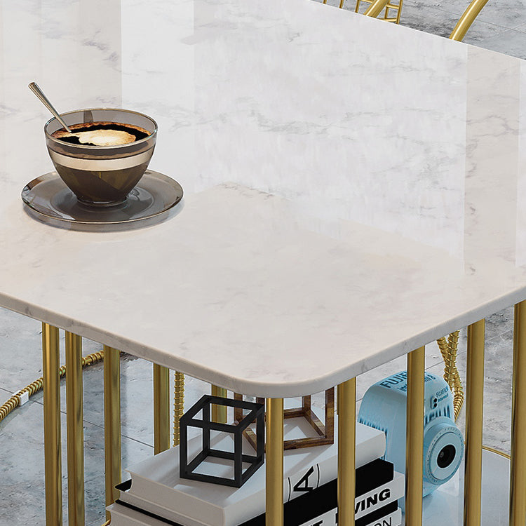 Nordic 1/2/4/5 Pieces Dining Set Rectangle Stone Dining Table for Dining Room Clearhalo 'Dining Room Sets' 'Dining Tables & Seating' 'dining_room_set' 'furn' 'furn_dining_room_set' 'Furniture' 'Kitchen & Dining Furniture' 5618191