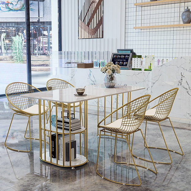 Nordic 1/2/4/5 Pieces Dining Set Rectangle Stone Dining Table for Dining Room Clearhalo 'Dining Room Sets' 'Dining Tables & Seating' 'dining_room_set' 'furn' 'furn_dining_room_set' 'Furniture' 'Kitchen & Dining Furniture' 5618195