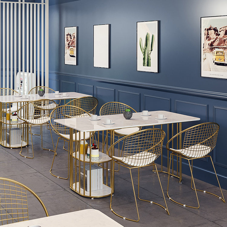 Nordic 1/2/4/5 Pieces Dining Set Rectangle Stone Dining Table for Dining Room Clearhalo 'Dining Room Sets' 'Dining Tables & Seating' 'dining_room_set' 'furn' 'furn_dining_room_set' 'Furniture' 'Kitchen & Dining Furniture' 5618198