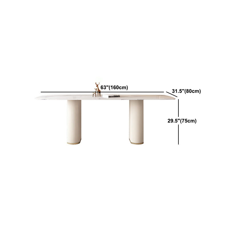 Nordic 1/4/5/7 Pieces Dining Set Stone Wood Dining Table for Dining Room