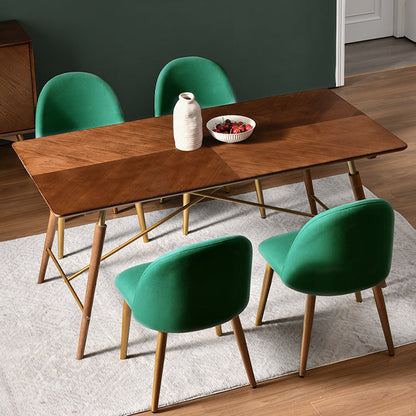 Tavolo da pranzo di lusso tradizionale tavolo da pranzo in legno marrone per uso domestico