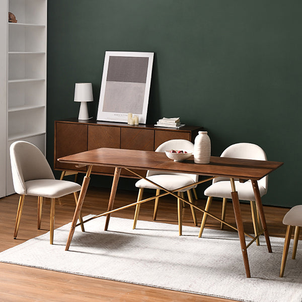 Tavolo da pranzo di lusso tradizionale tavolo da pranzo in legno marrone per uso domestico