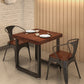 Table de salle à manger carrée industrielle Table de salle à manger en bois massif
