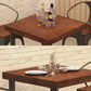 Table de salle à manger carrée industrielle Table de salle à manger en bois massif
