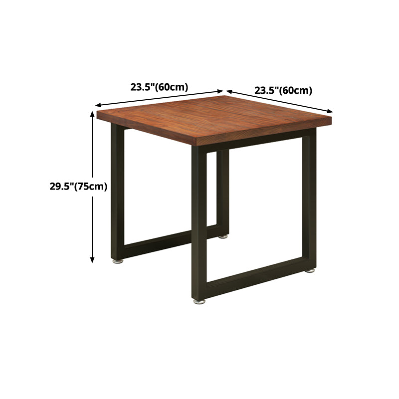 Table de salle à manger carrée industrielle Table de salle à manger en bois massif