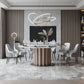 Round Pedestal Dining Table Traditional Luxury Furniture with Turntable 47.2"L x 47.2"W x 29.5"H Without Chairs Clearhalo 'Dining Tables & Seating' 'Dining Tables' 'dining_table' 'furn' 'furn_dining_table' 'Furniture' 'Kitchen & Dining Furniture' 5618365