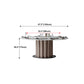 Round Pedestal Dining Table Traditional Luxury Furniture with Turntable Clearhalo 'Dining Tables & Seating' 'Dining Tables' 'dining_table' 'furn' 'furn_dining_table' 'Furniture' 'Kitchen & Dining Furniture' 5618375