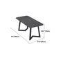 Industrial Style Dining Table Rectangle Sintered Stone Black Table with Metal Base Clearhalo 'Dining Tables & Seating' 'Dining Tables' 'dining_table' 'furn' 'furn_dining_table' 'Furniture' 'Kitchen & Dining Furniture' 5618389
