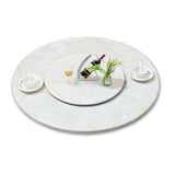 Metal Traditional Luxury Round Table Stone Top Indoor Table with Storage