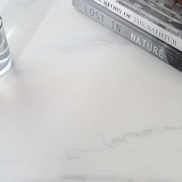 Rectangle 4 Legs Luxury Table White Sintered Stone Top Fixed Table Clearhalo 'Dining Tables & Seating' 'Dining Tables' 'dining_table' 'furn' 'furn_dining_table' 'Furniture' 'Kitchen & Dining Furniture' 5618511