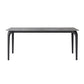 Rectangle Industrial Dining Table Black Sintered Stone Fixed Table 59.1"L x 31.5"W x 29.5"H Without Chairs Clearhalo 'Dining Tables & Seating' 'Dining Tables' 'dining_table' 'furn' 'furn_dining_table' 'Furniture' 'Kitchen & Dining Furniture' 5618548