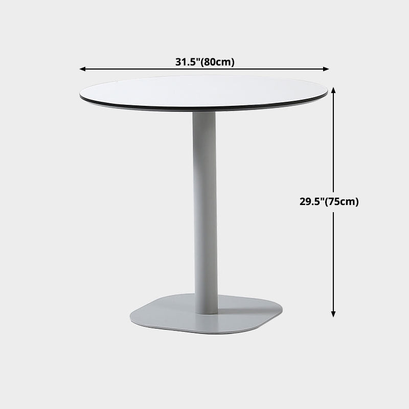 台座ベースのある金属工業用ダイニングテーブルで製造された木製のトップテーブル
