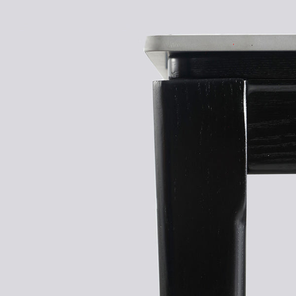 Table à manger rectangle de style du milieu du siècle avec des jambes en bois massif