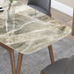 Sintered Stone Top Rectangle Table for Restaurant Modern Dining Table with Ash Wood 4 Legs