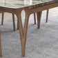Sintered Stone Top Rectangle Table for Restaurant Modern Dining Table with Ash Wood 4 Legs