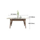 Sintered Stone Top Rectangle Table for Restaurant Modern Dining Table with Ash Wood 4 Legs