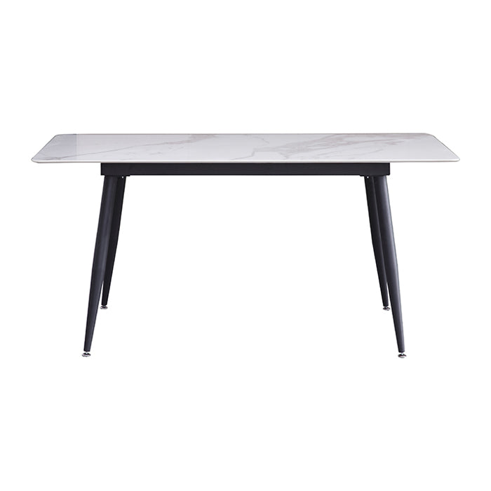 Industrial White Table for Restaurant Rectangle Dining Table with 4 Legs 47.2"L x 31.5"W x 29.5"H Without Chairs Clearhalo 'Dining Tables & Seating' 'Dining Tables' 'dining_table' 'furn' 'furn_dining_table' 'Furniture' 'Kitchen & Dining Furniture' 5618631