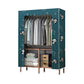 Bruin metalen frame garderobe armoire moderne vouwgarderobe kast